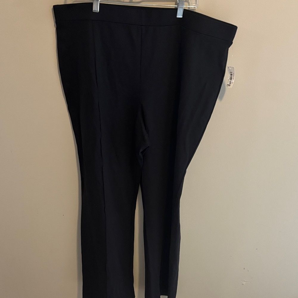 Amazon essentials black pull on wide leg pants nwt size xxl
